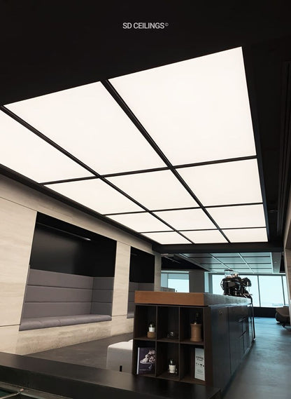 LED Fabric Light Boxes | Custom Suspended Backlit Ceiling Light Panels