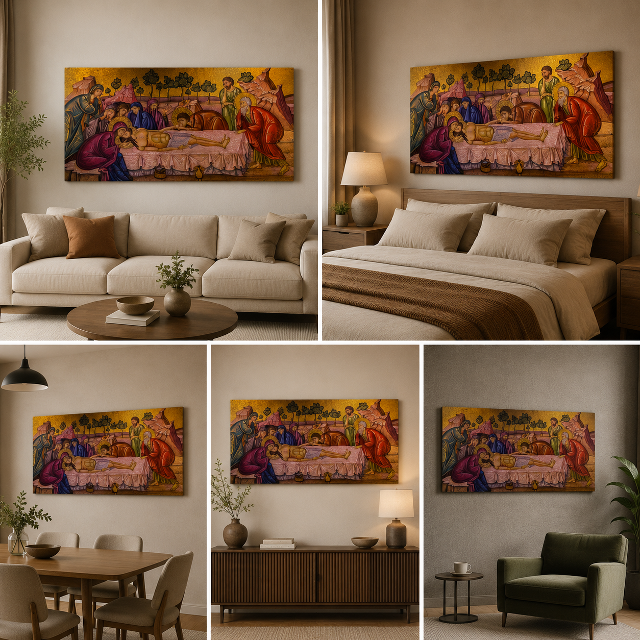 Last Moments of Jesus Christ Ancient Painting for Home Decors