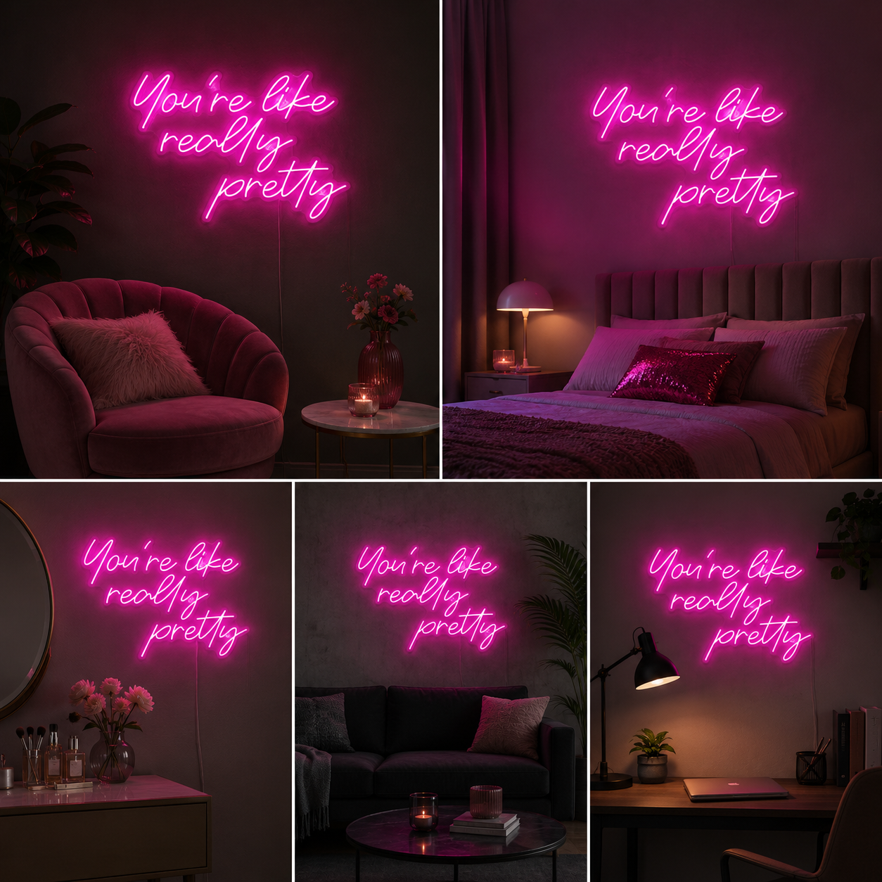 You're Like Really Pretty Neon Sign Board | Custom Neon Light Wall Decor