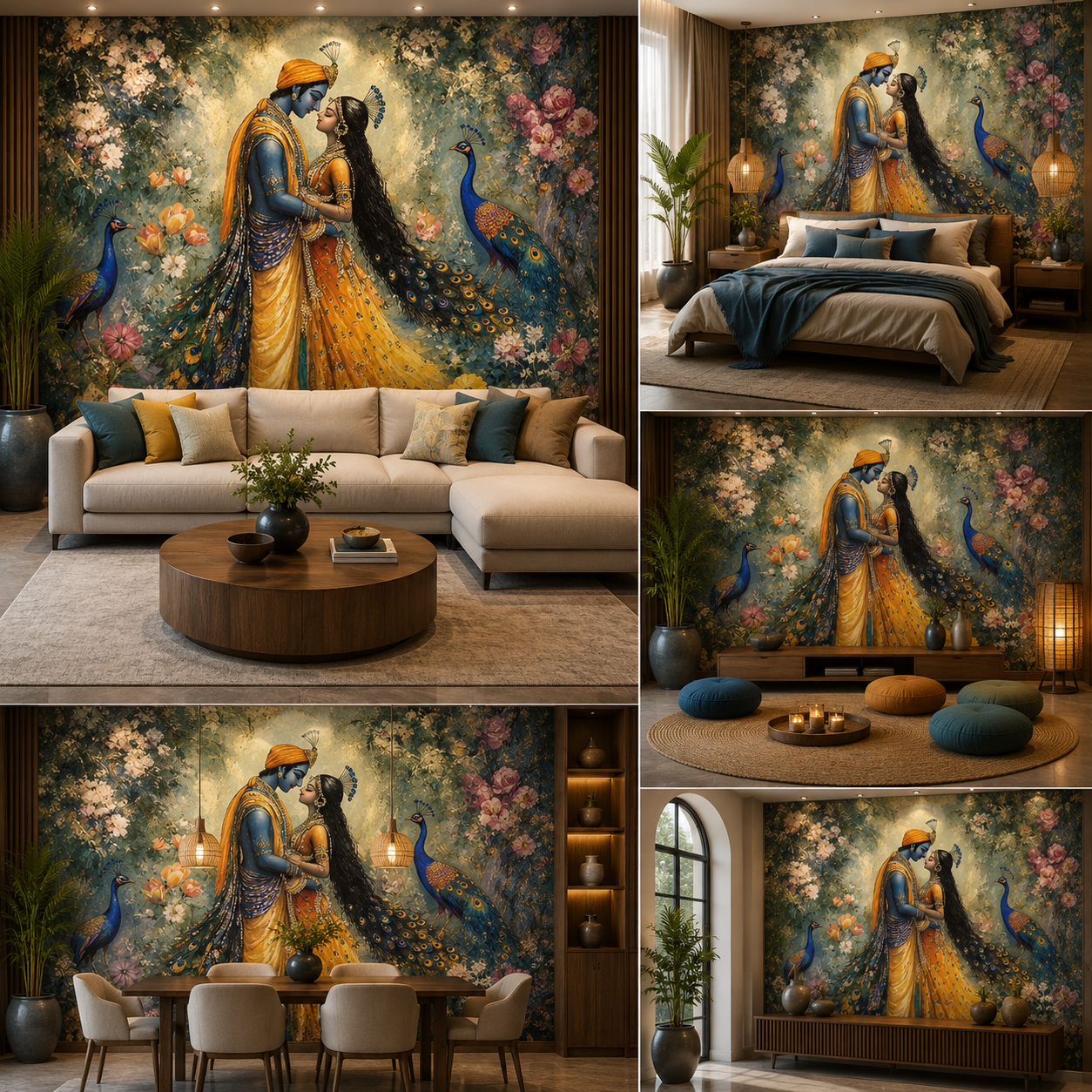 Radha Krishna Wallpaper | Peel & Stick Premium Wallpaper