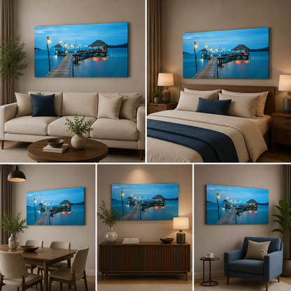 River Front Landscape Frame for Wall Decor