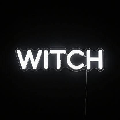 WITCHERY backlit LED letter sign halo lit 3D wall logo signage black wall retail interior