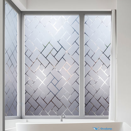 bamboo design frosted glass film decorative privacy vinyl for glass doors nature theme sticker
