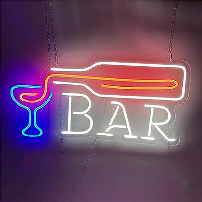 Bar neon sign board customised bottle cocktail neon light signs bar wall decor custom neon sign