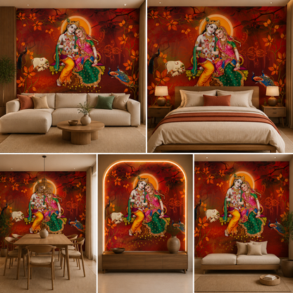 Radha Krishna Wallpaper | Peel & Stick Premium Wallpaper