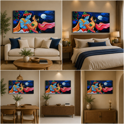 Radha Krishna Painting Frame for Living Room Wall Decor