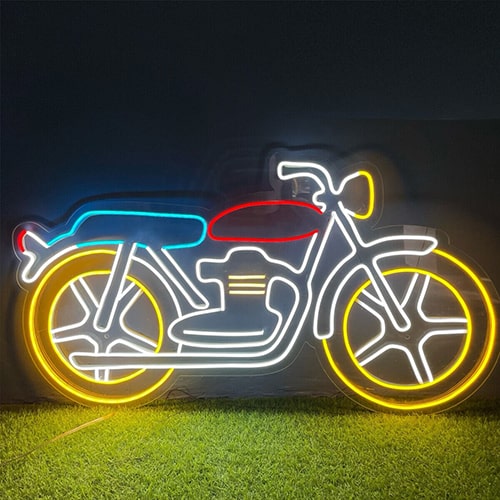 Beautiful Led Neon Light Sign Bike Design 