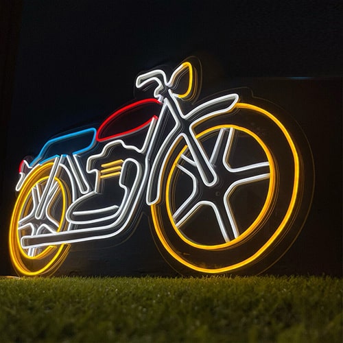 Beautiful Led Neon Light Sign Bike Design 