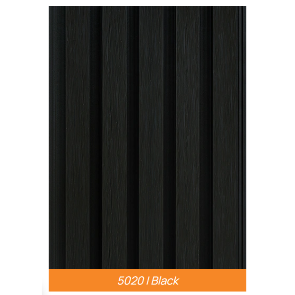black fluted wall panel 5020 vertical groove decorative wall cladding design