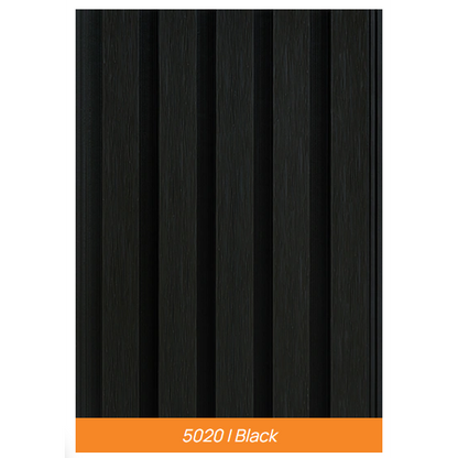 black fluted wall panel 5020 vertical groove decorative wall cladding design