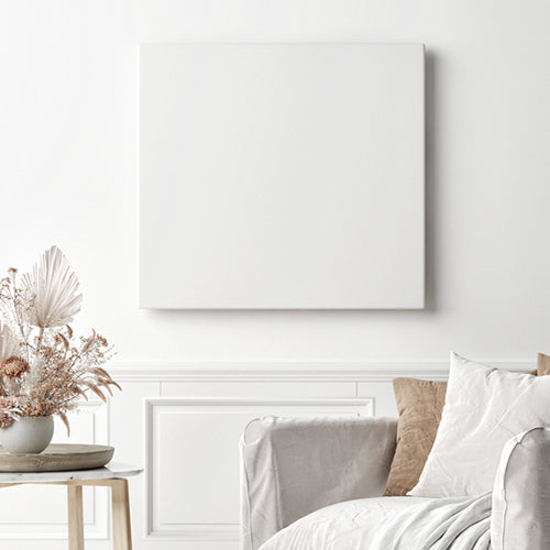white stretched artist canvas for acrylic oil painting and wall art