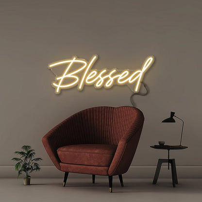 Blessed neon sign board warm white neon light inspirational wall decor