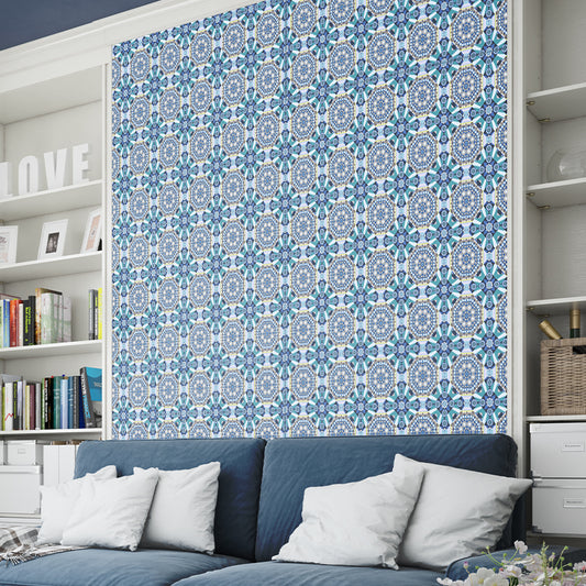 vintage blue 370 gsm Wallpaper Self Adhesive Mural Wallpaper Customized Wallpaper tiles