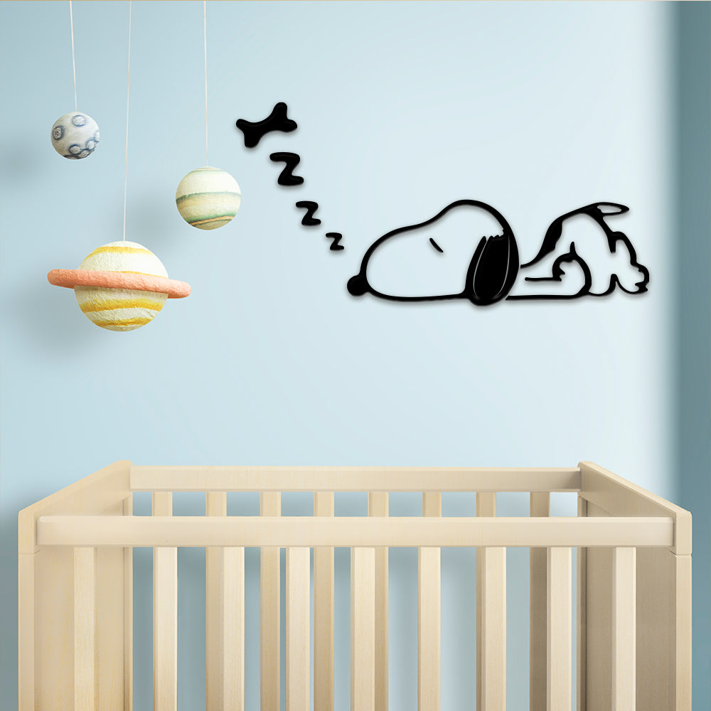 blue wall slippy dog Black Acrylic snoop self adhesive for office decor home shops