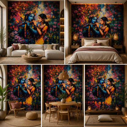 Radha Krishna Wallpaper | Peel & Stick Premium Wallpaper