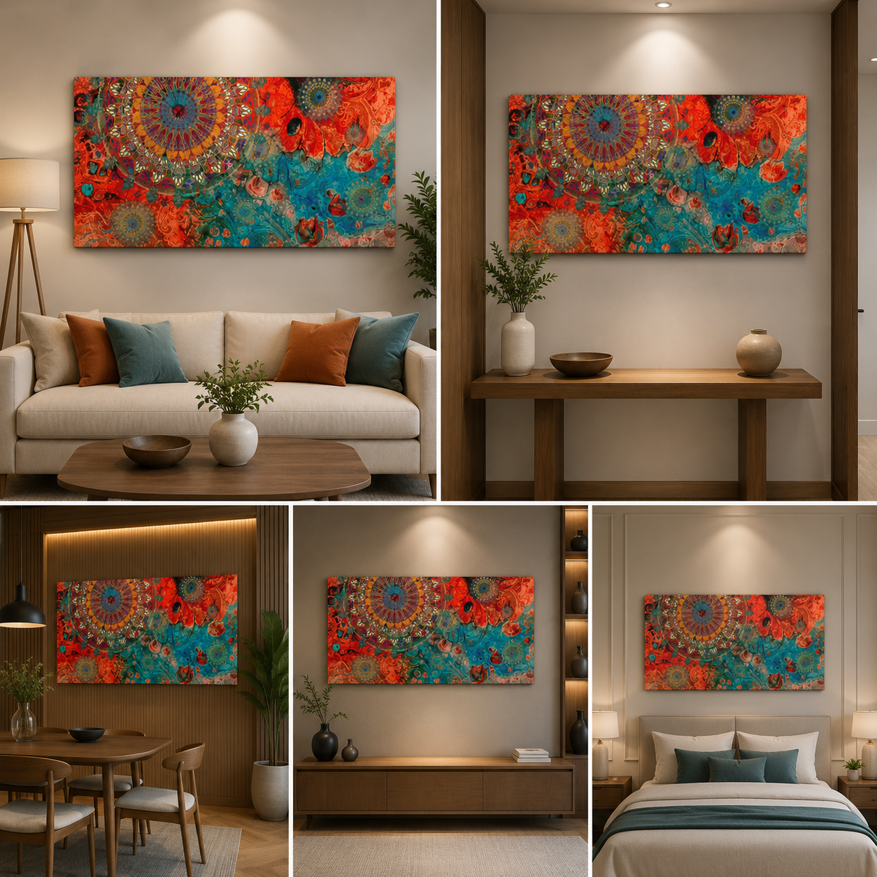 Ancient Hindu Frame for Living Room Wall Decor