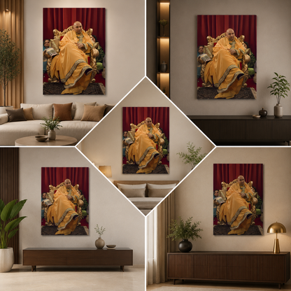 Guruji Swaroop Canvas Painting Frame | Divine Blessings Wall Art for Living Room