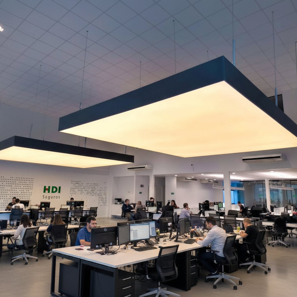 Warm White LED Fabric Light Panel | Backlit Ceiling Light for Modern Interiors