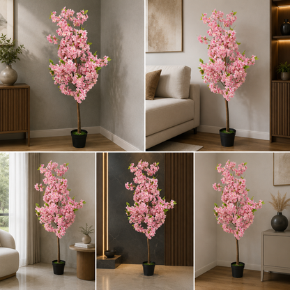 Artificial Cherry Blossom Flower Tree Indoor and Outdoor Plants 170 cm