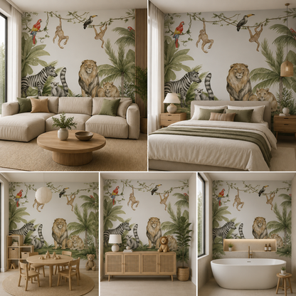 Forest Theme Wallpaper for Children Bedroom