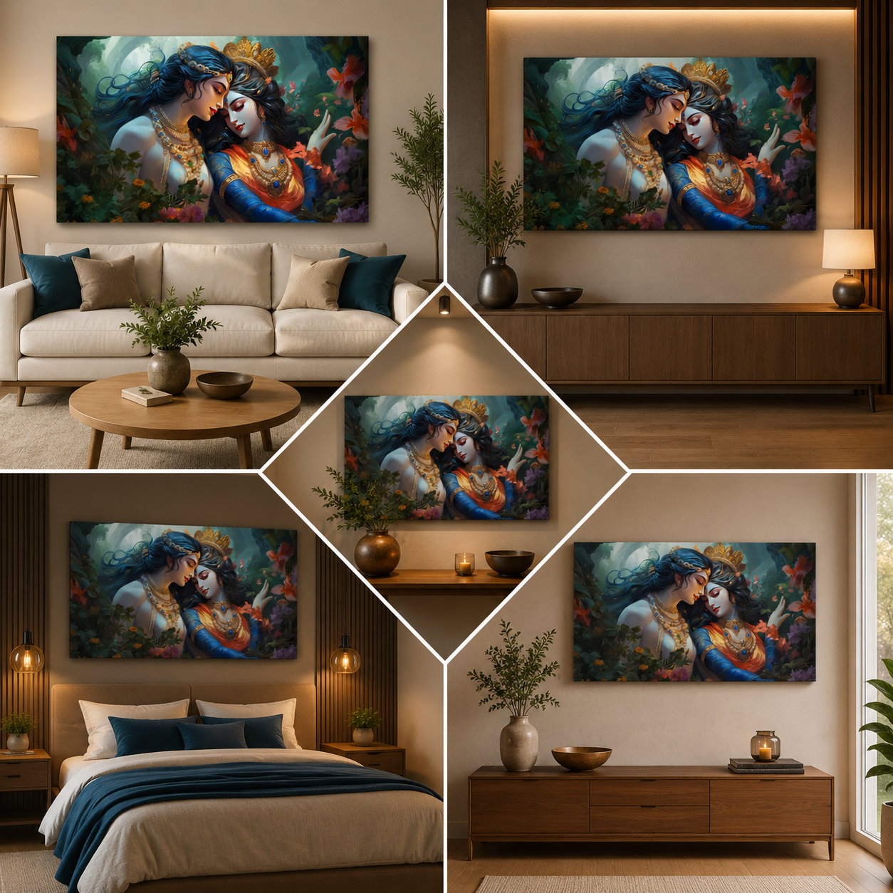 Radha Krishna Painting | Canvas Painting Frame