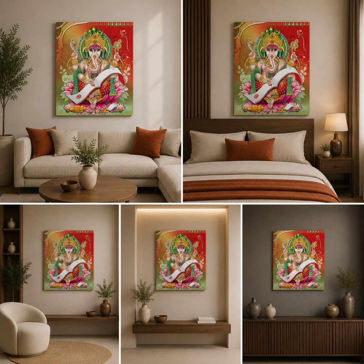 Ganesha Wall Painting Frame for Living Room