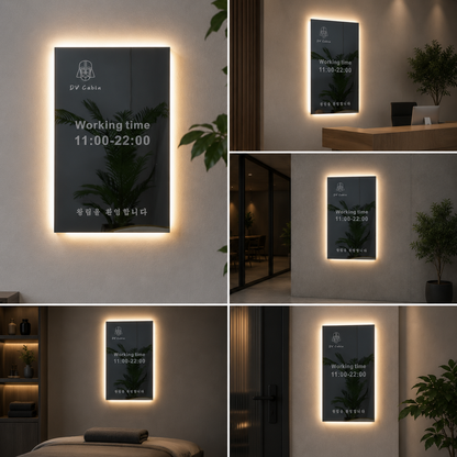 LED Irregular Acrylic Logo Sign Backlit Halo Wall Sign Custom Designer Shape Signage for Office Studio and Boutique Branding