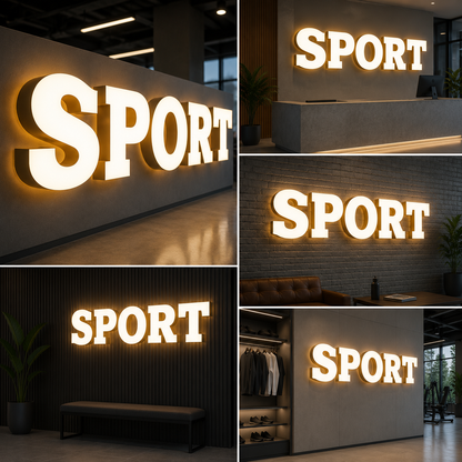 LED Front Lit Channel Letter Sign 3D Acrylic Illuminated Letter Signage for Retail Store and Commercial Branding