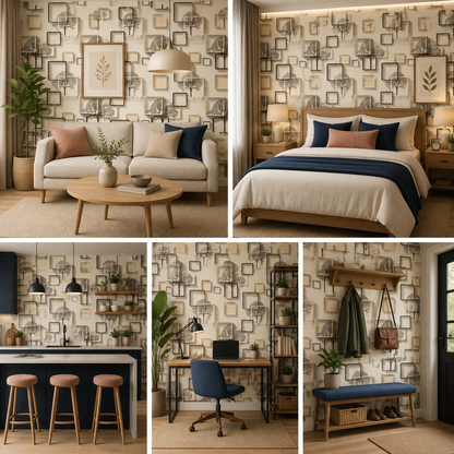 Self-Adhesive Wallpaper Peel and Stick Decorative Abstract Design Wall Covering 45cm X 3Mtr (PVC, Roll 14.5 Sqft, Peach)
