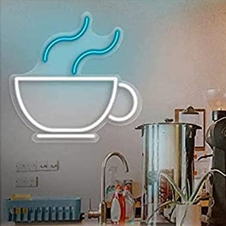 coffee cup neon sign board customised cafe neon light signs kitchen wall decor custom neon sign