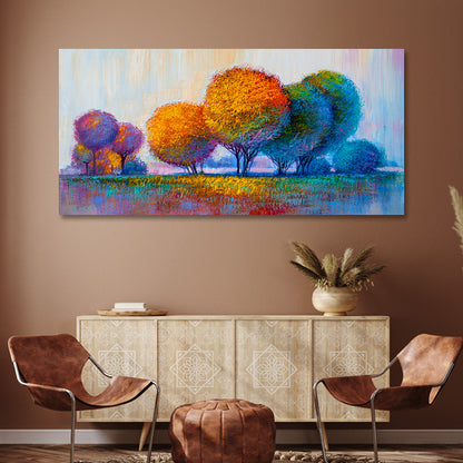 colorful abstract trees canvas painting frame modern landscape painting on canvas wall decor