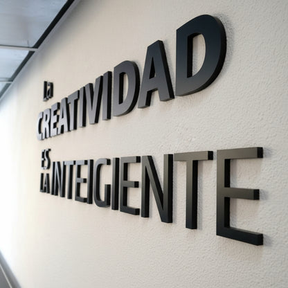 contemporary acrylic letters wall branding signage salt brine grab and go store decor