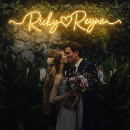 Couple Name Wedding Neon Sign Board Custom LED Neon Light Decor
