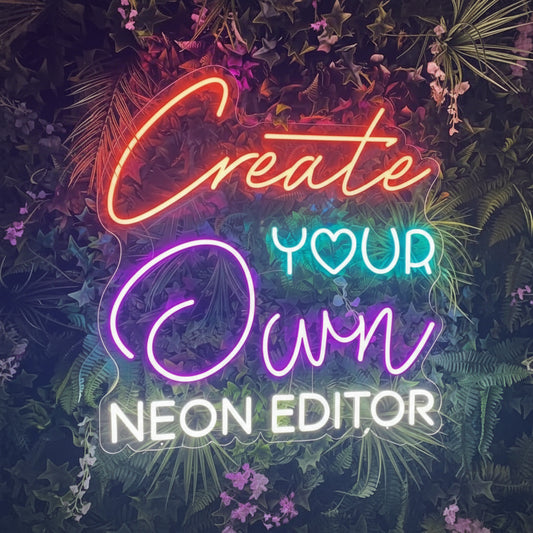 Create your own neon editor sign board custom neon light colorful wall decor