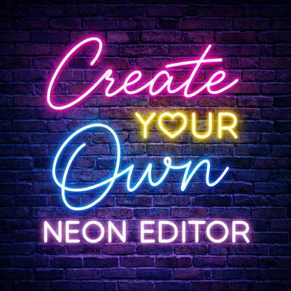 Create your own neon sign board custom neon light editor wall decor