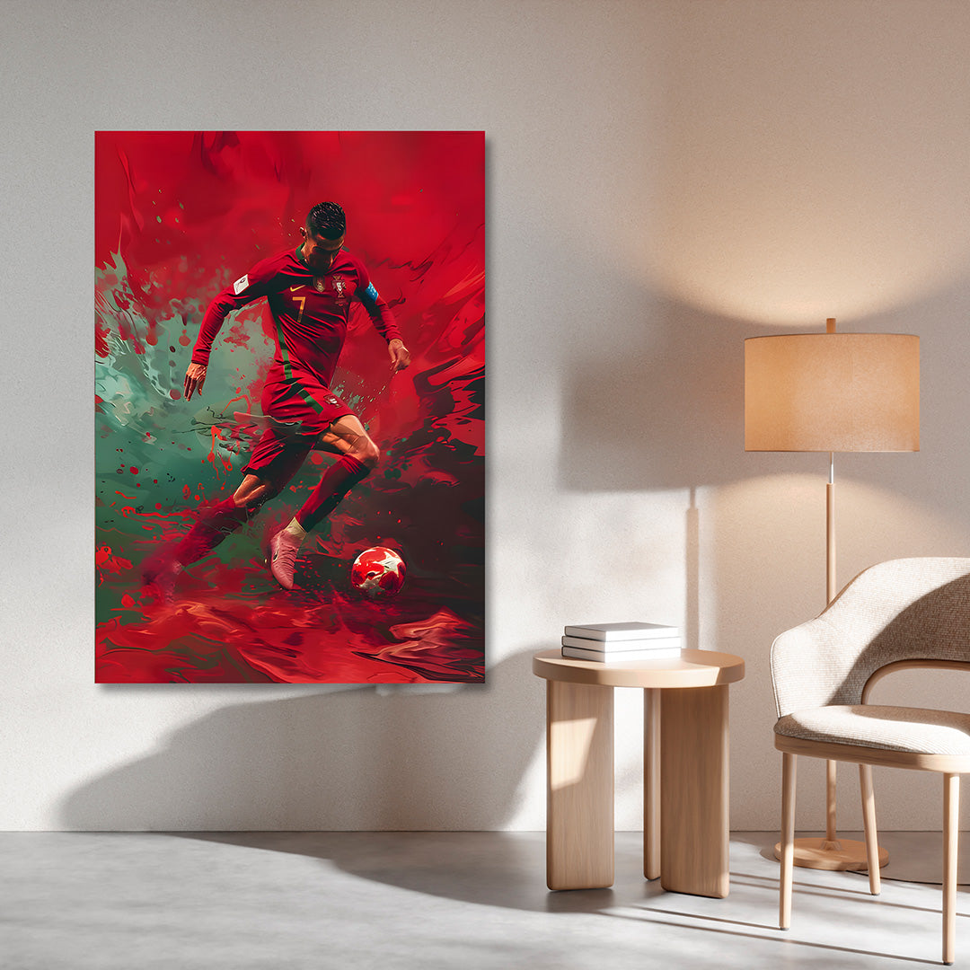 cristiano ronaldo football canvas painting frame soccer player painting on canvas wall decor