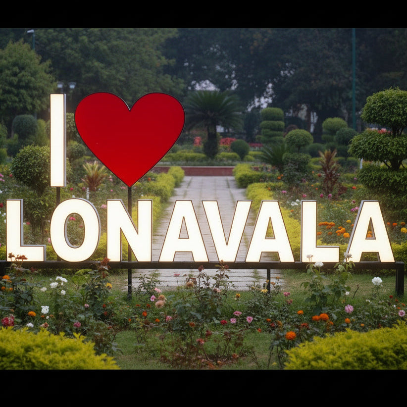 custom I love Lonavala LED letter sign outdoor city branding signage illuminated letters display