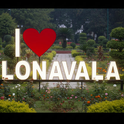 custom I love Lonavala LED letter sign outdoor city branding signage illuminated letters display