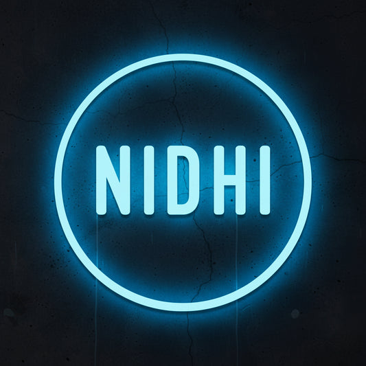 nidhi neon sign board custom neon name light blue neon light name plate