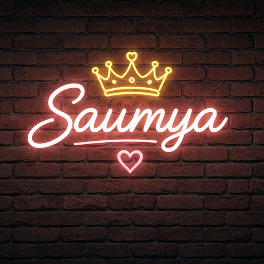 Custom neon sign board customised with name, neon light name plate for home wall decor

