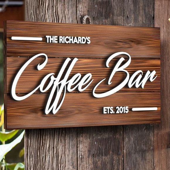 custom coffee shop sign round board with cup design kitchen cafe wall decor