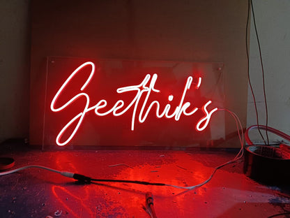 Custom Neon Sign Board LED Name Light Big Size Wall Decor