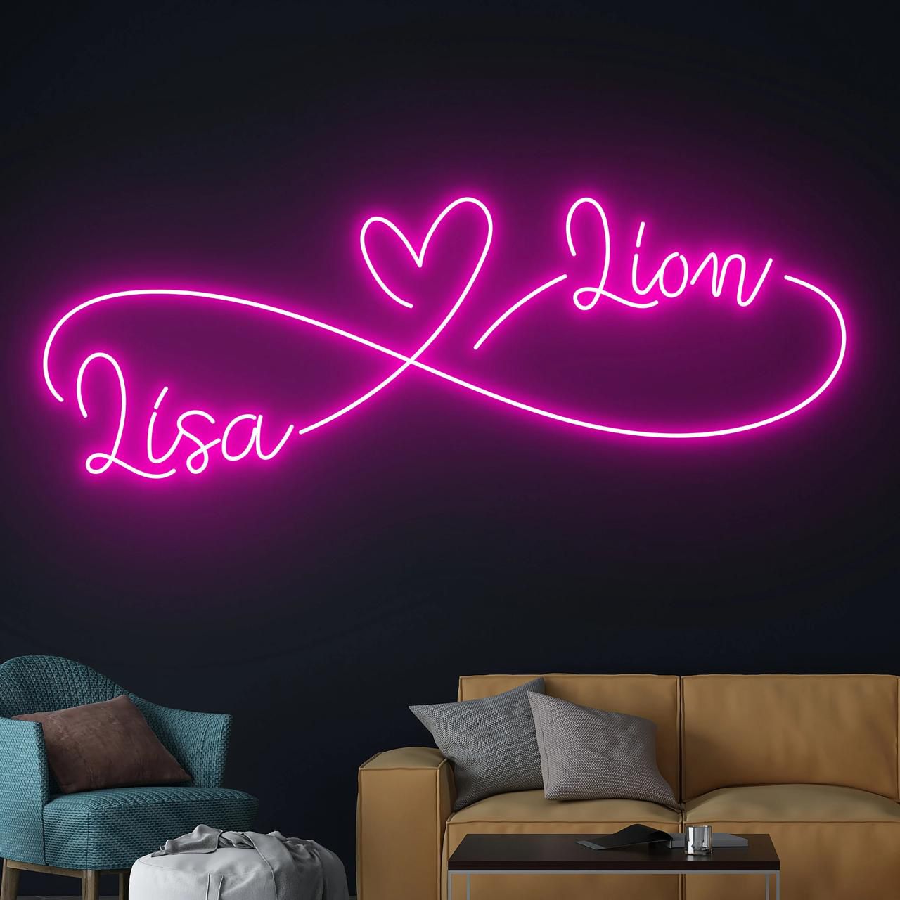Custom Neon Sign Board LED Name Light Big Size Wall Decor