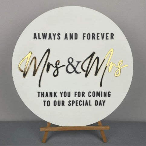 custom round acrylic printed logo sign minimalist line art studio business wall display