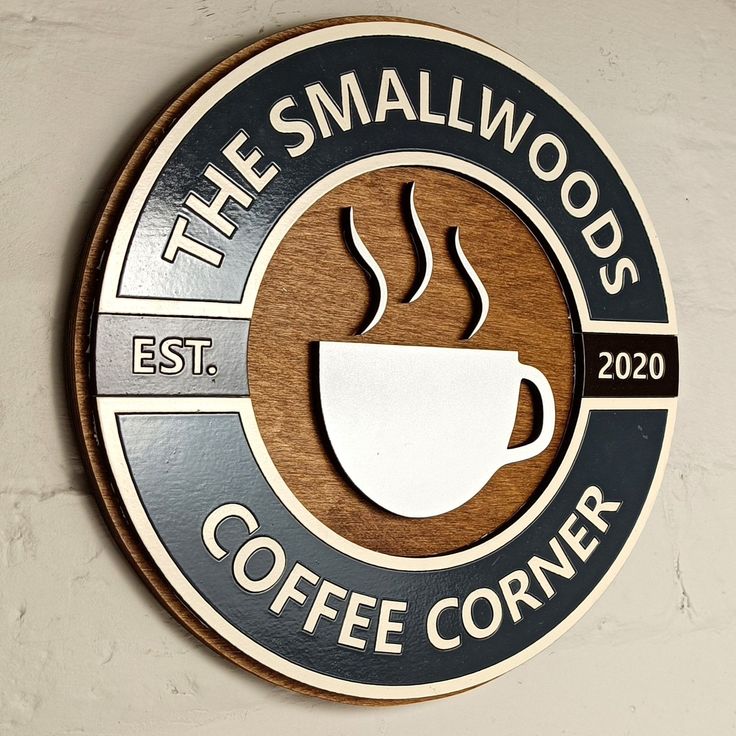 custom wooden family name board round wall sign with white lettering rustic decor