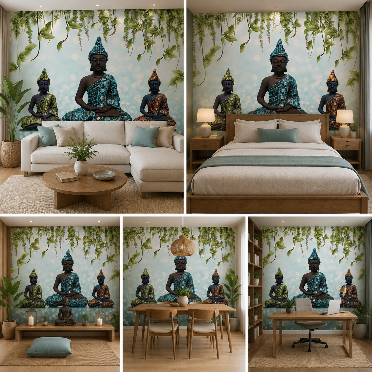 Lord Buddha Hd Self Adhesive Wallpapers Just Peel and Stick