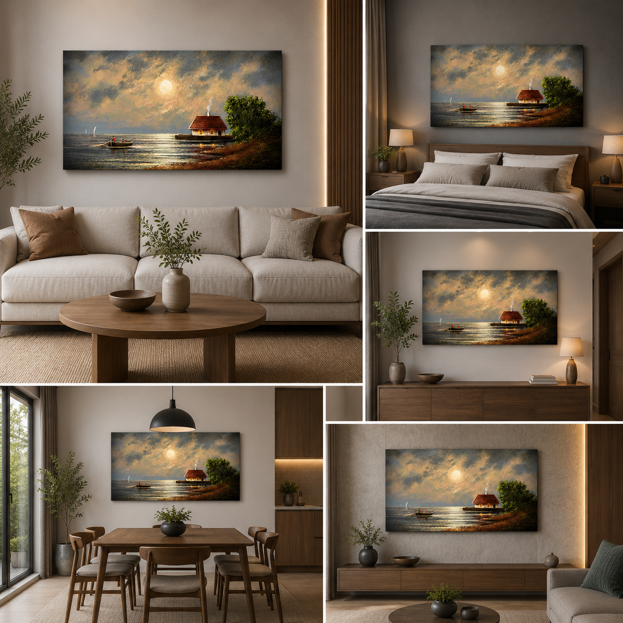 Ocean Village Home Painting for Living Room Decor