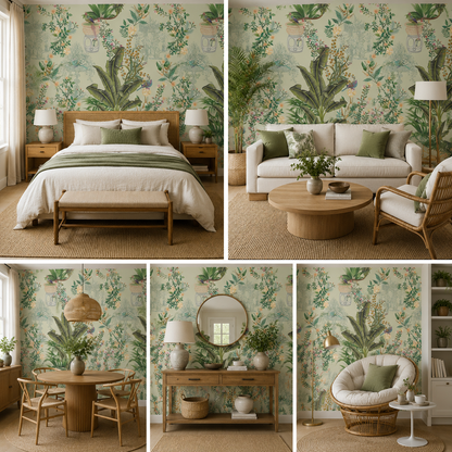 Premium Floral Wallpaper for Living Room