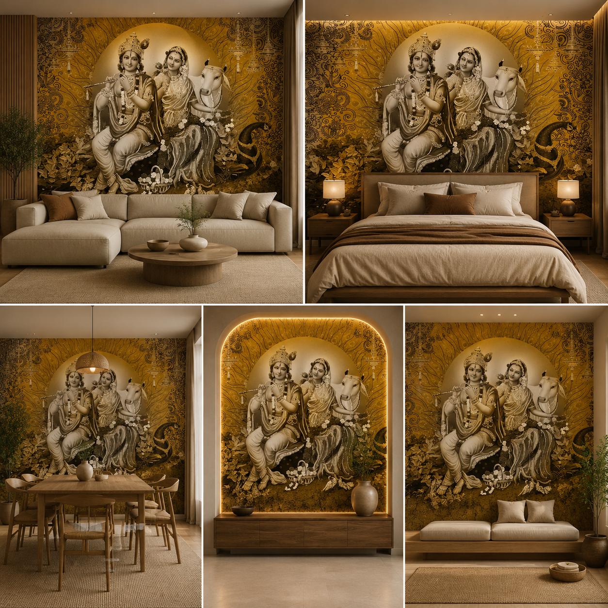 Radha Krishna Wallpaper | Peel & Stick Premium Wallpaper