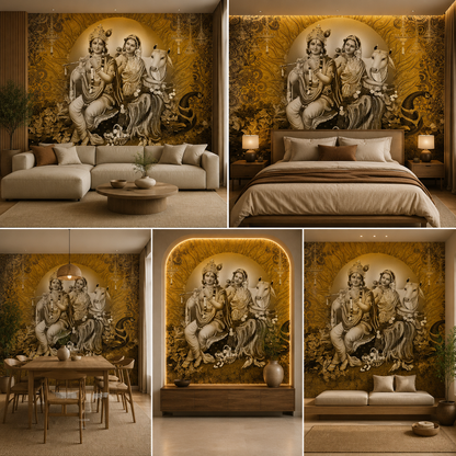 Radha Krishna Wallpaper | Peel & Stick Premium Wallpaper